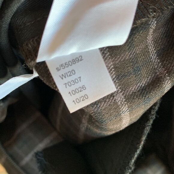 NWT Loft Brown Plaid High Waist Ankle Skinny Stretch Dress Pants Sz 2 Petite - Picture 13 of 13